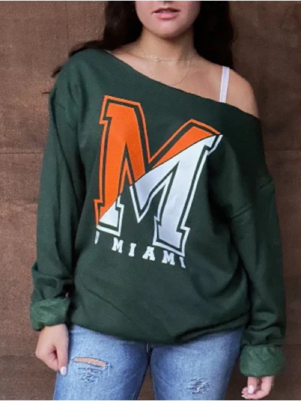 MNG U Miami Green Pullover Sweatshirt